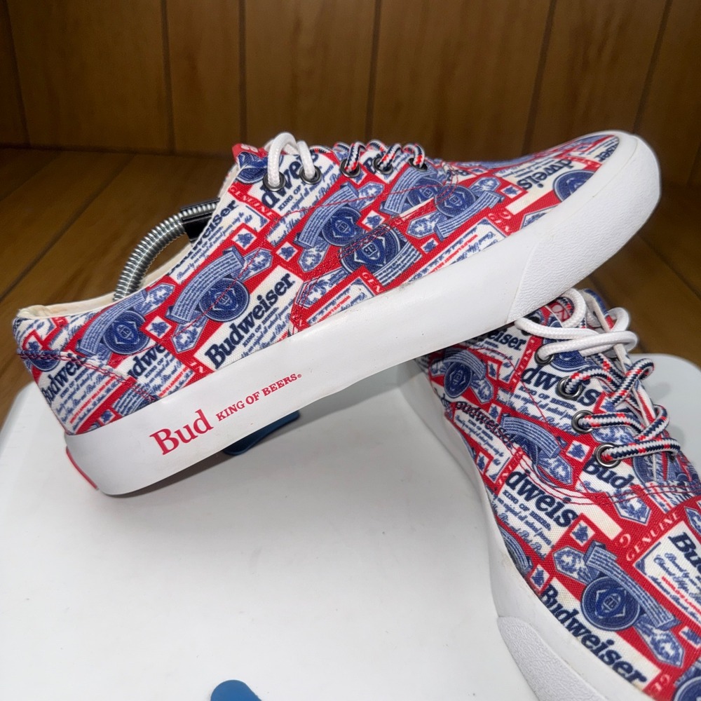 Alife x Budweiser Public Estate‎ Low Sneakers Mens 8.5 Red White Blue Beer Label